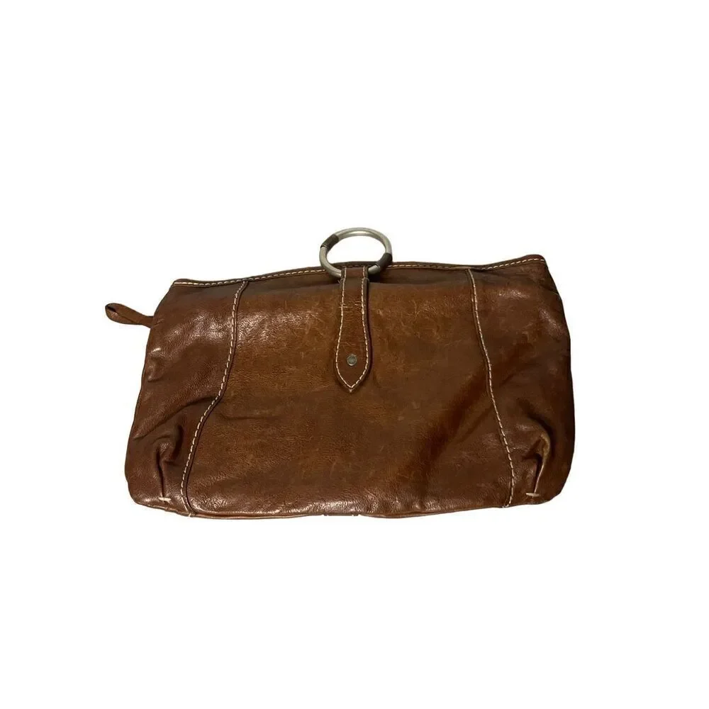 Ruehl 925 Abercrombie & Fitch Leather Fold Over Clutch Purse